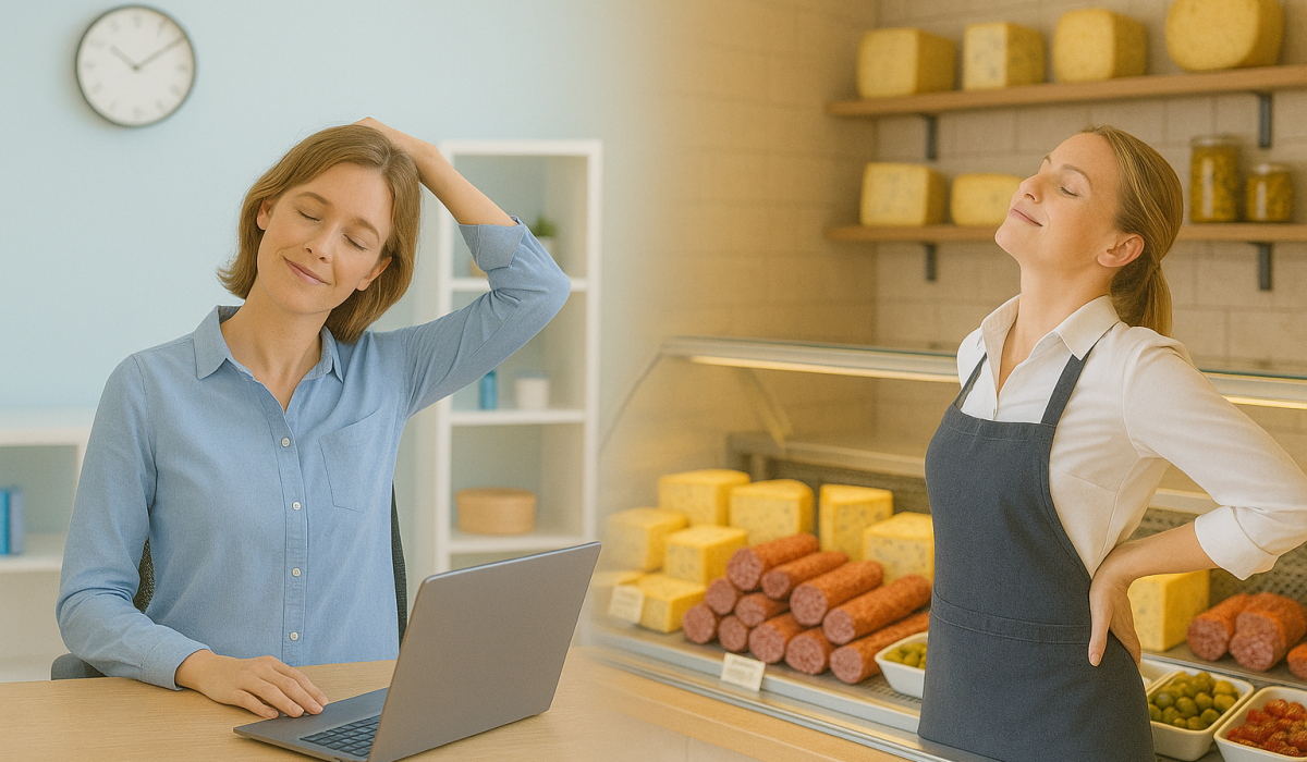 Fit statt verspannt: So bleibt dein Rücken stark – im Büro und an der Theke!