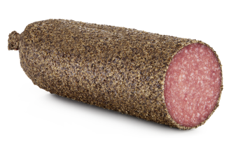 Salami im schwarzen Pfeffermantel